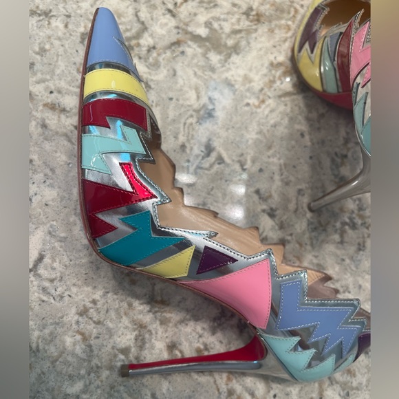 Christian Louboutin Explotek 100 Patent Specchio Heels - Picture 7 of 14